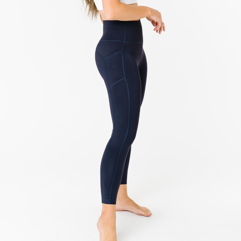 NEW Zyia 1496 Navy Pocket Brilliant Hi-Rise 7/8 24" NWT - Picture 6 of 7